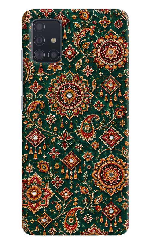 Green Pataka Samsung A51 Hard Case Back Cover by Casekaro