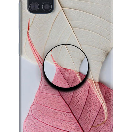 White Pink Leaf Samsung A51 Pop Case by Casekaro