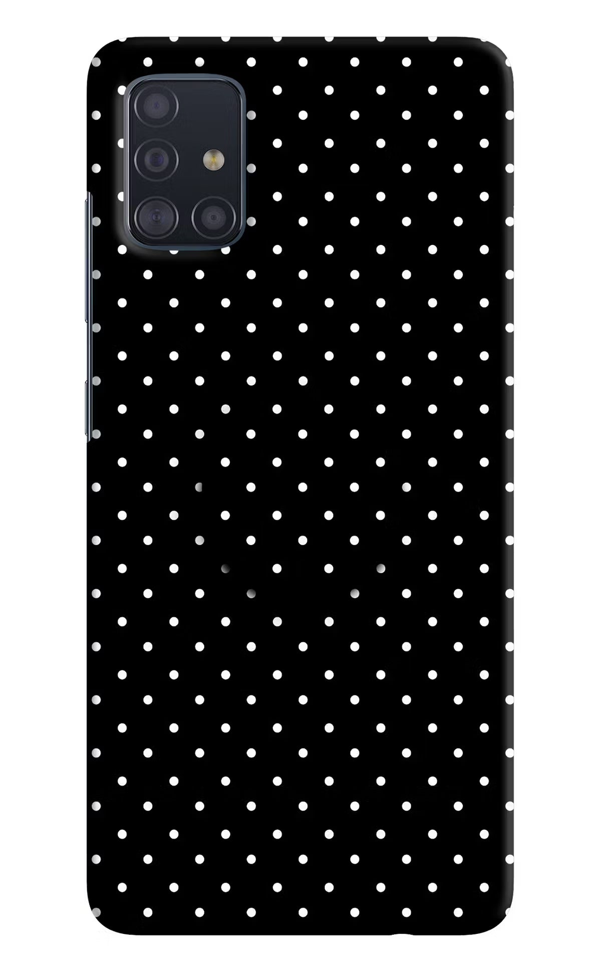 White Dots Samsung A51 Pop Case by Casekaro