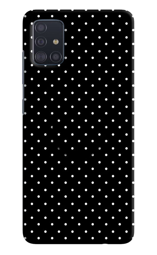White Dots Samsung A51 Pop Case by Casekaro