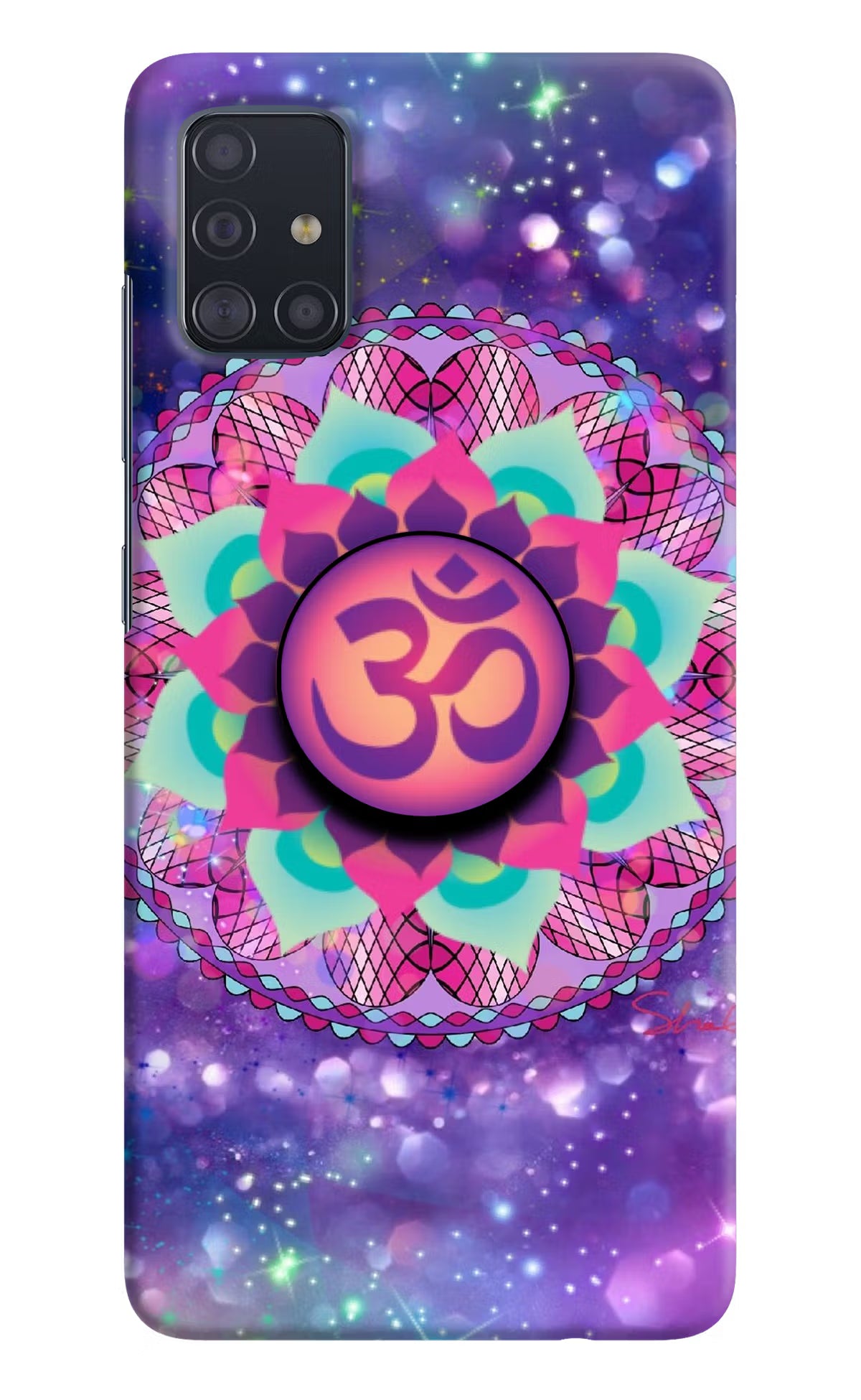 Om Purple Samsung A51 Pop Case by Casekaro