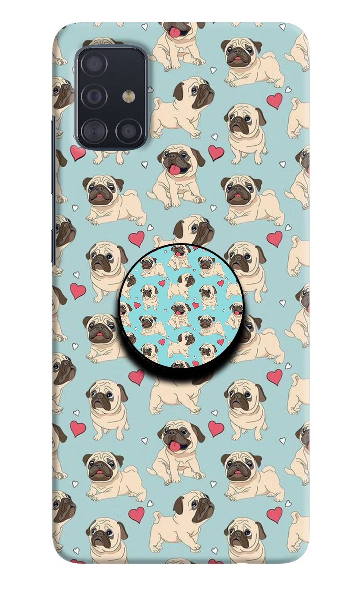 Pug Dog Samsung A51 Pop Case by Casekaro