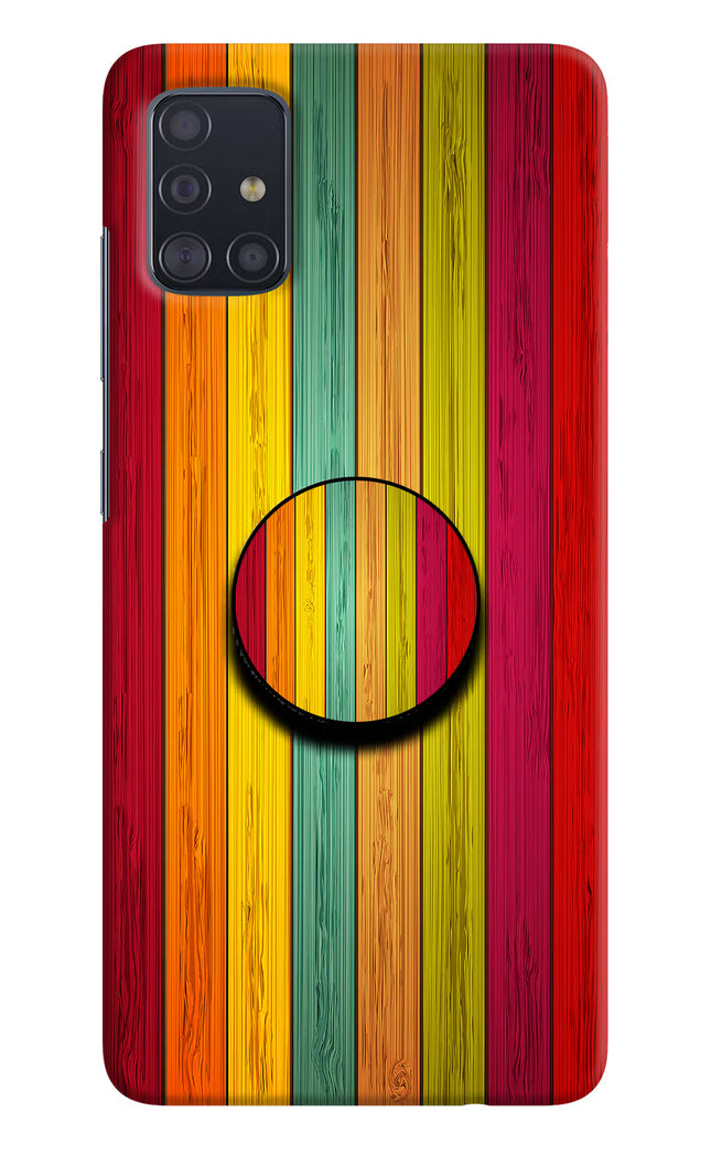 Multicolor Wooden Samsung A51 Pop Case by Casekaro