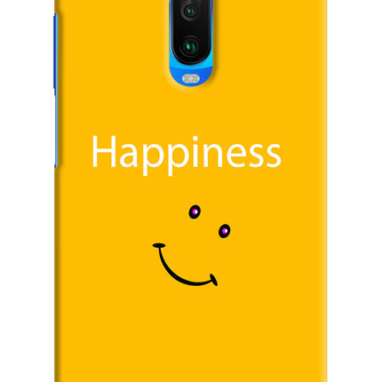 Happiness With Smiley Poco X2 Hard Case Back Cover by Casekaro