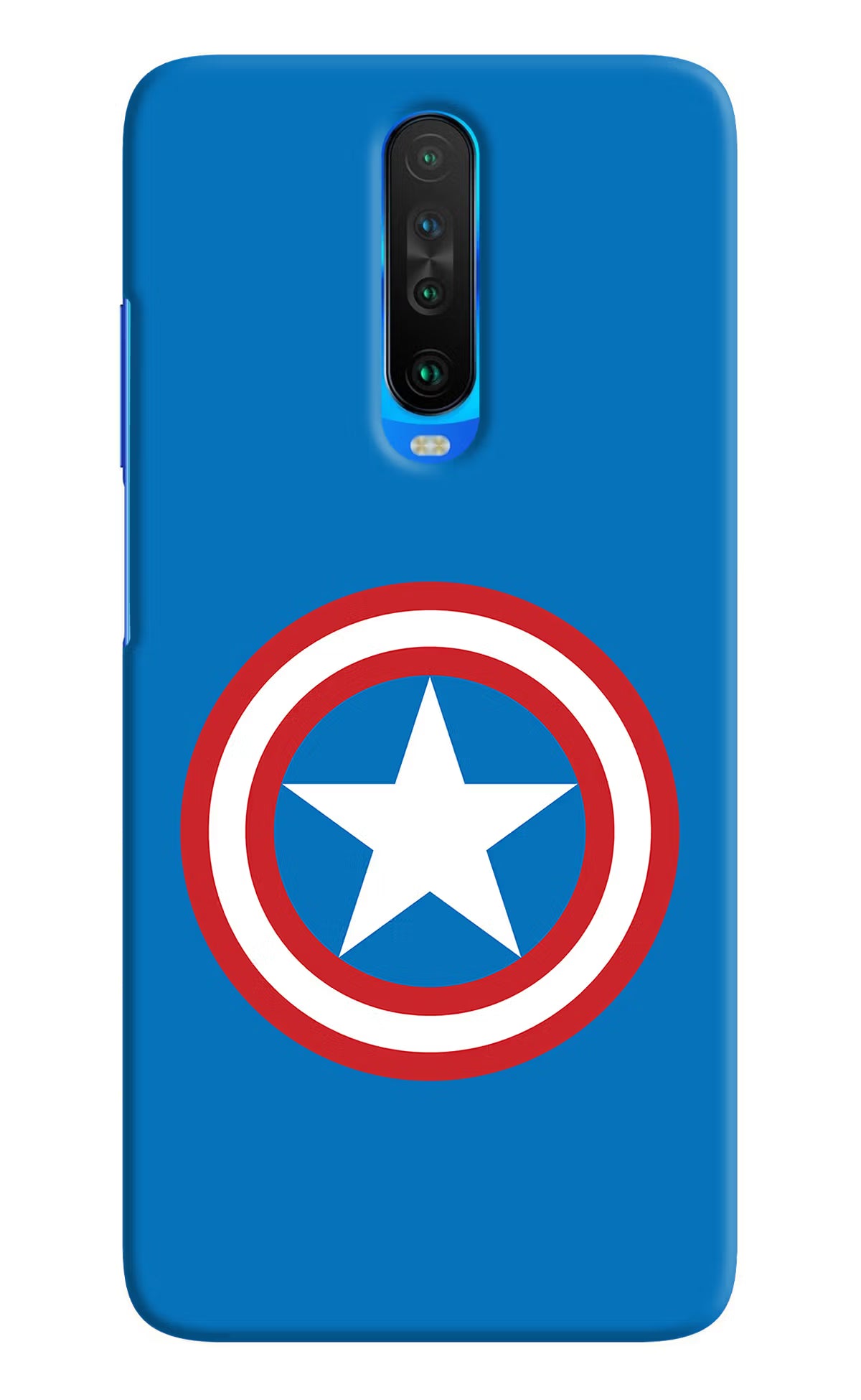 Captain America Logo Poco X2 Hard Case Back Cover by Casekaro