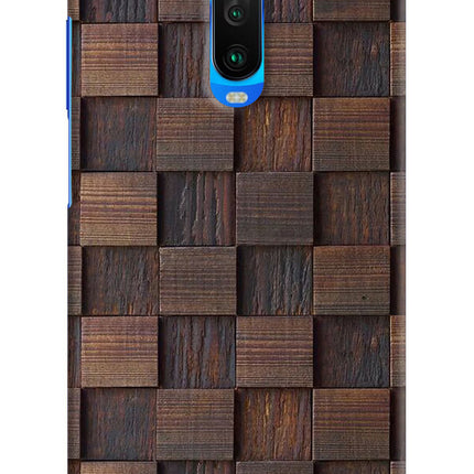 Wooden Cube Design Poco X2 Hard Case Back Cover by Casekaro