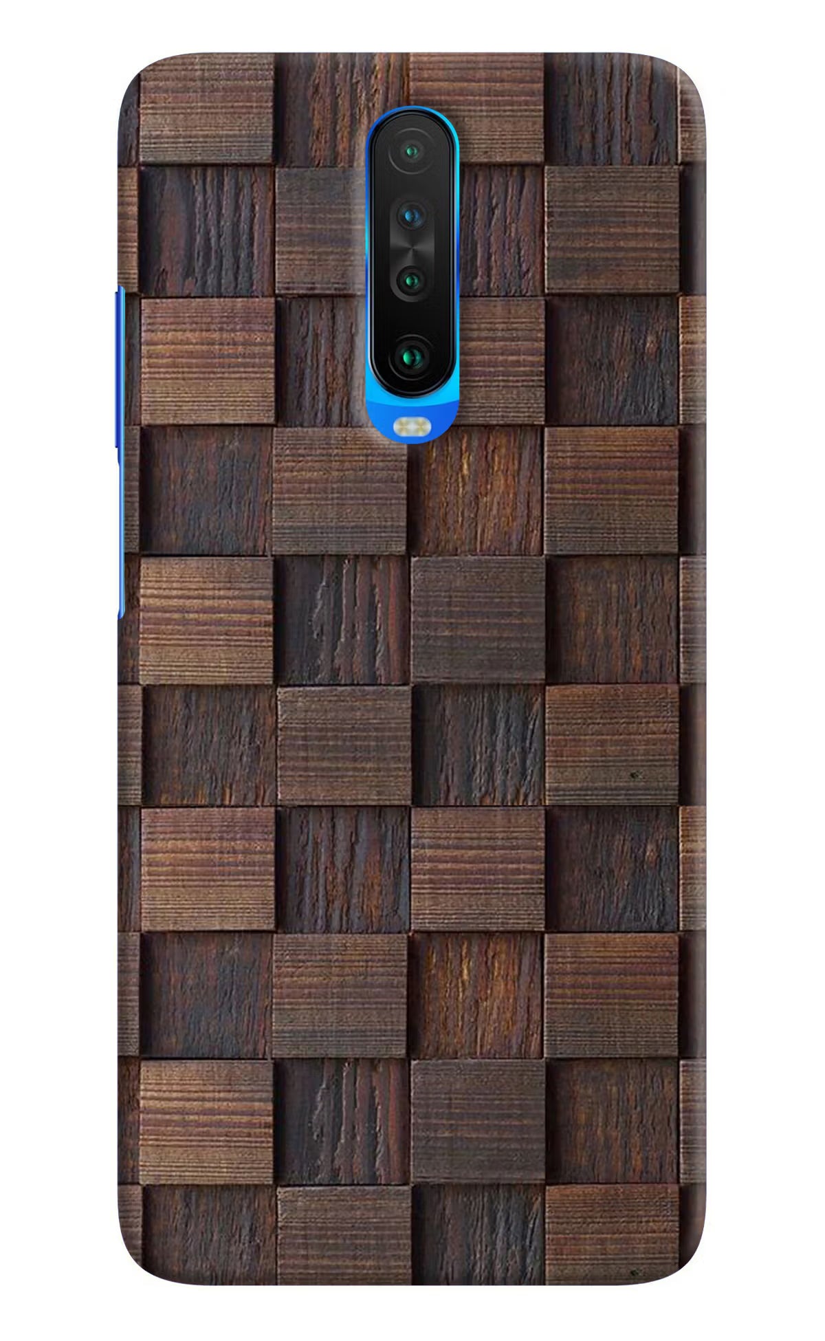 Wooden Cube Design Poco X2 Hard Case Back Cover by Casekaro