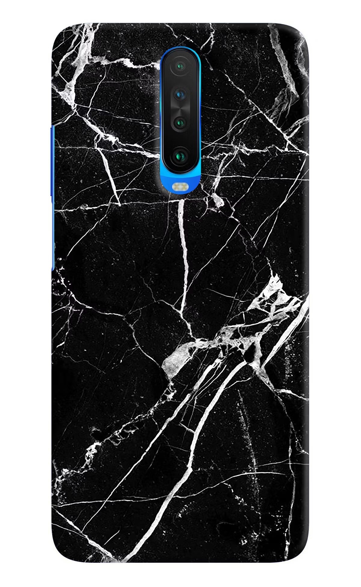 Black Marble Pattern Poco X2 Hard Case Back Cover by Casekaro