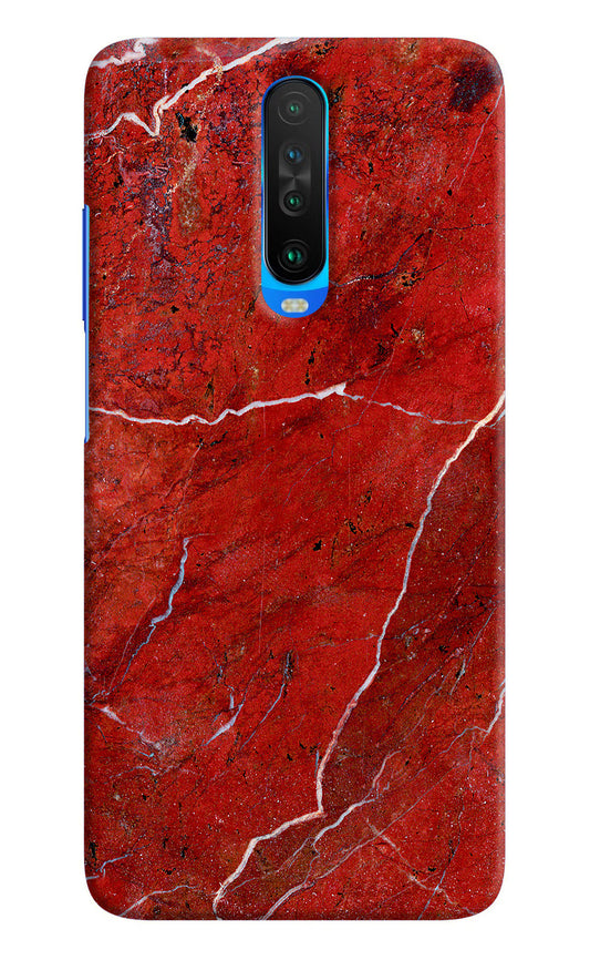 Red Marble Design Poco X2 Hard Case Back Cover by Casekaro