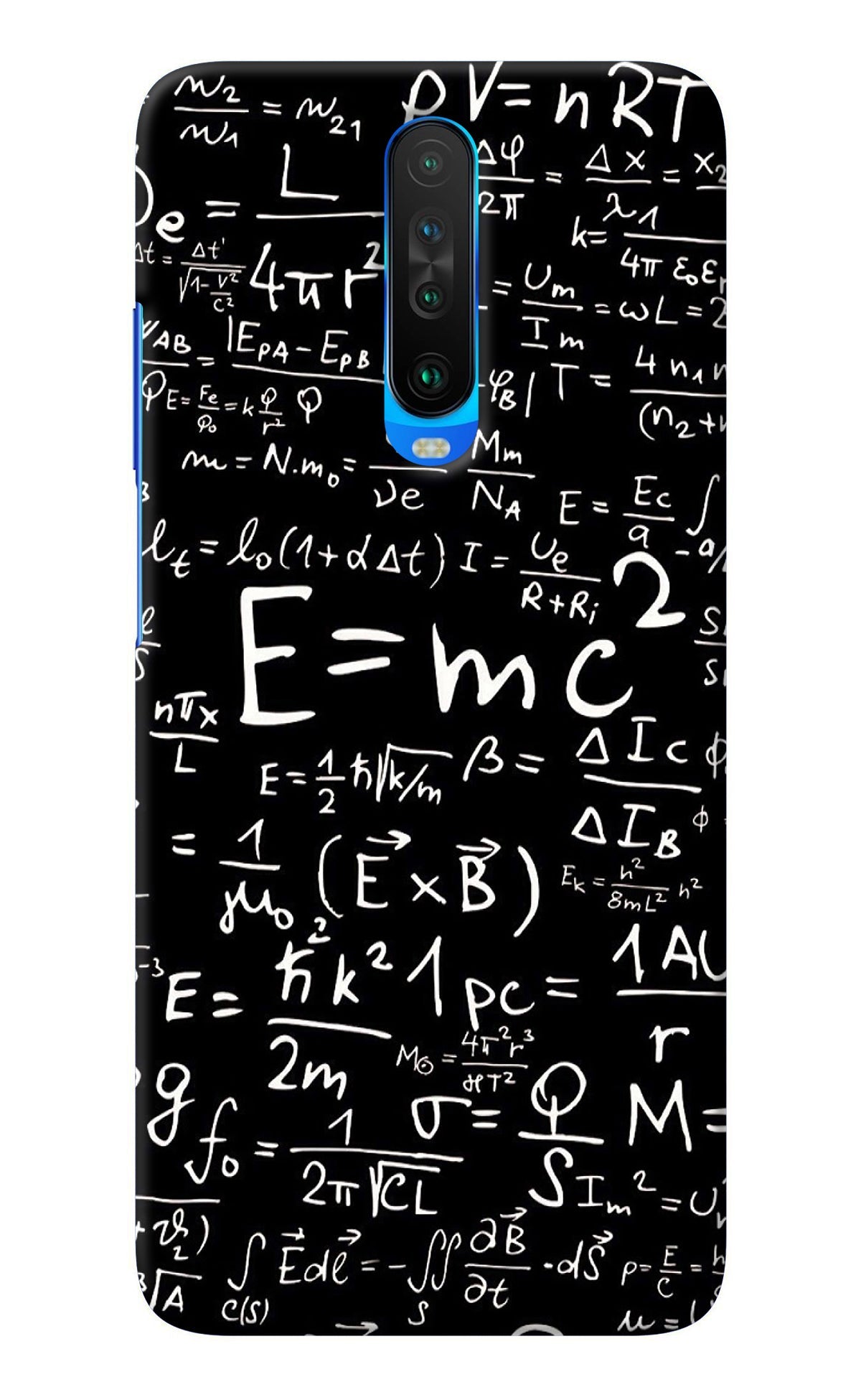 Physics Albert Einstein Formula Poco X2 Back Cover