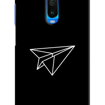 Paper Plane White Poco X2 Hard Case Back Cover by Casekaro