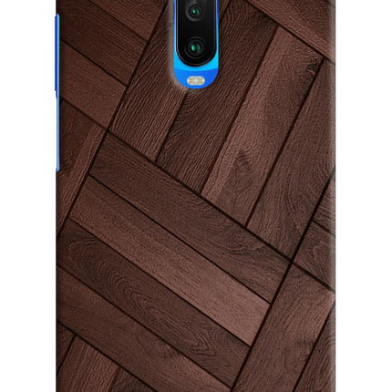 Wooden Texture Design Poco X2 Hard Case Back Cover by Casekaro