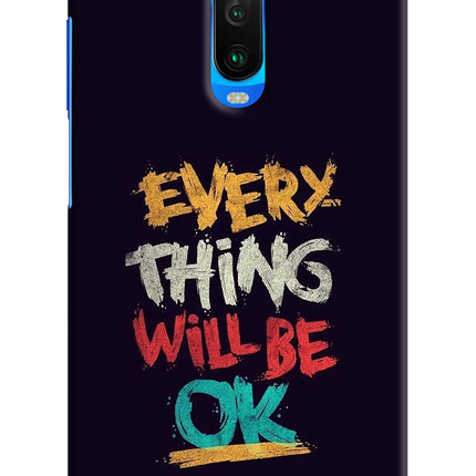 Everything Will Be Ok Poco X2 Hard Case Back Cover by Casekaro