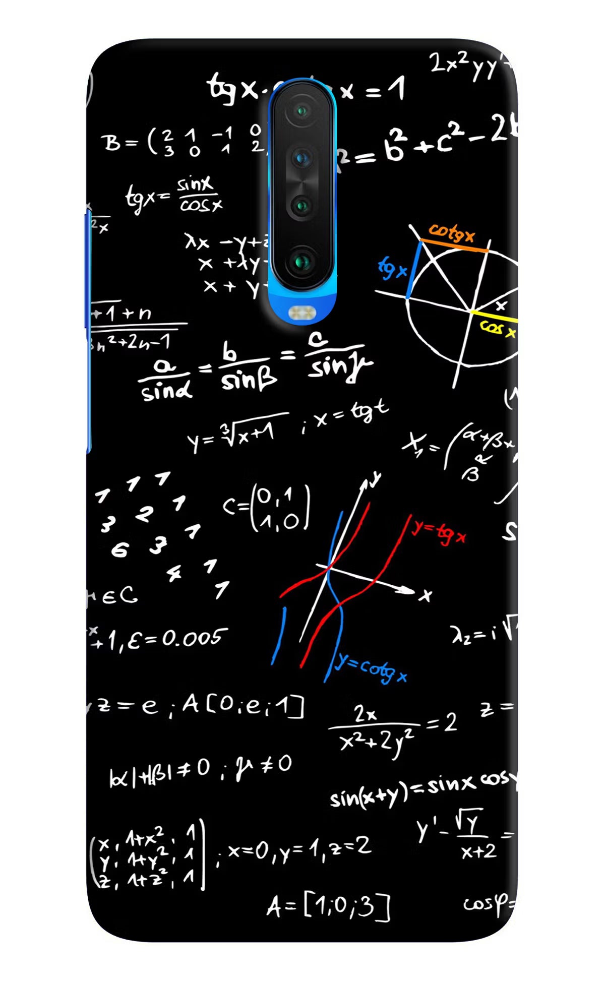 Mathematics Formula Poco X2 Hard Case Back Cover by Casekaro