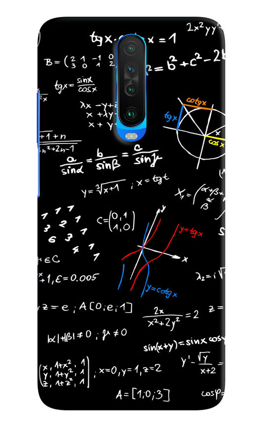 Mathematics Formula Poco X2 Hard Case Back Cover by Casekaro