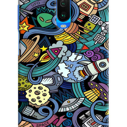 Space Abstract Poco X2 Hard Case Back Cover by Casekaro