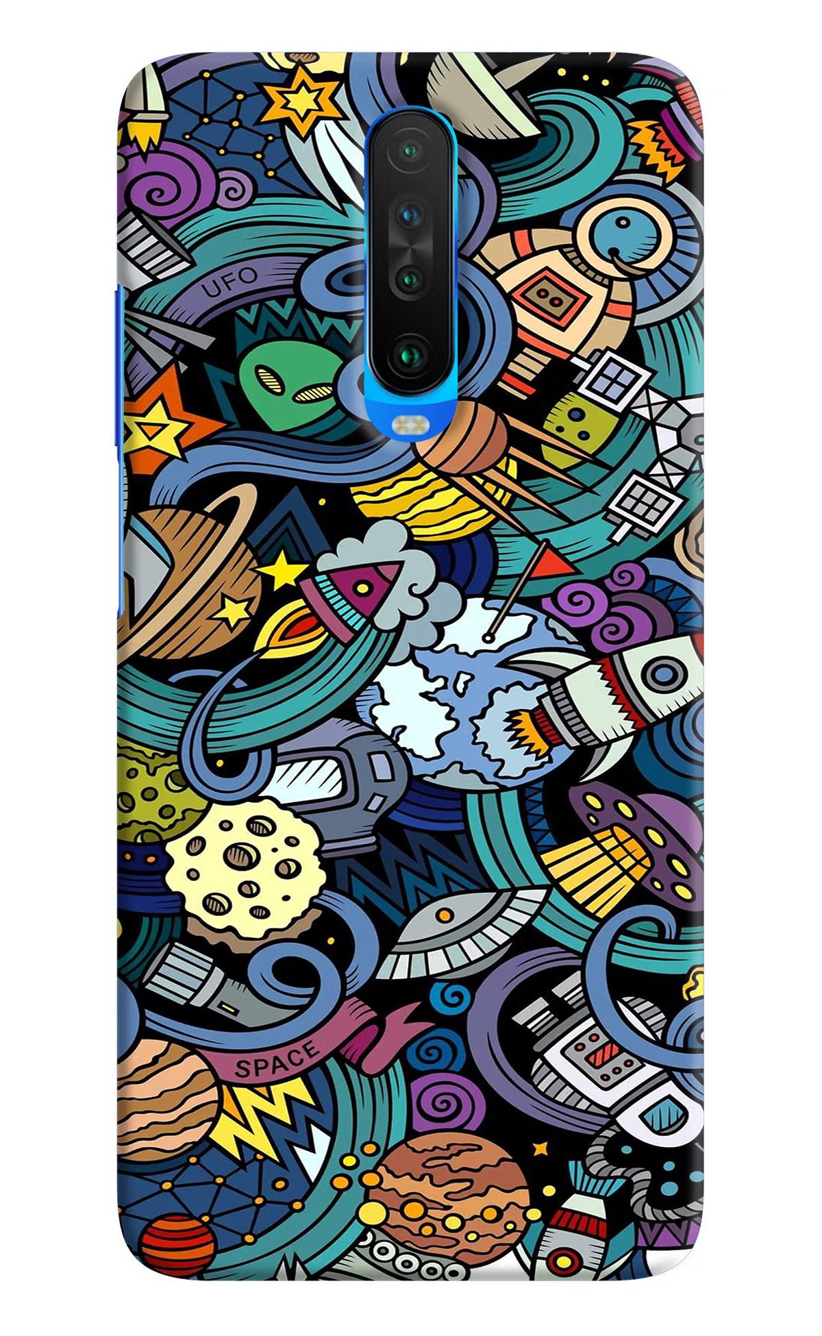 Space Abstract Poco X2 Hard Case Back Cover by Casekaro