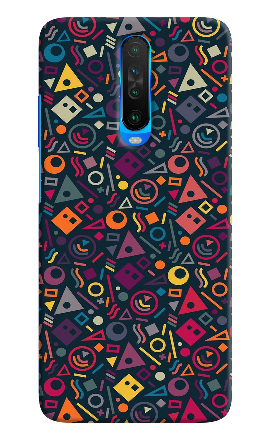 Geometric Abstract Poco X2 Back Cover, Hard case