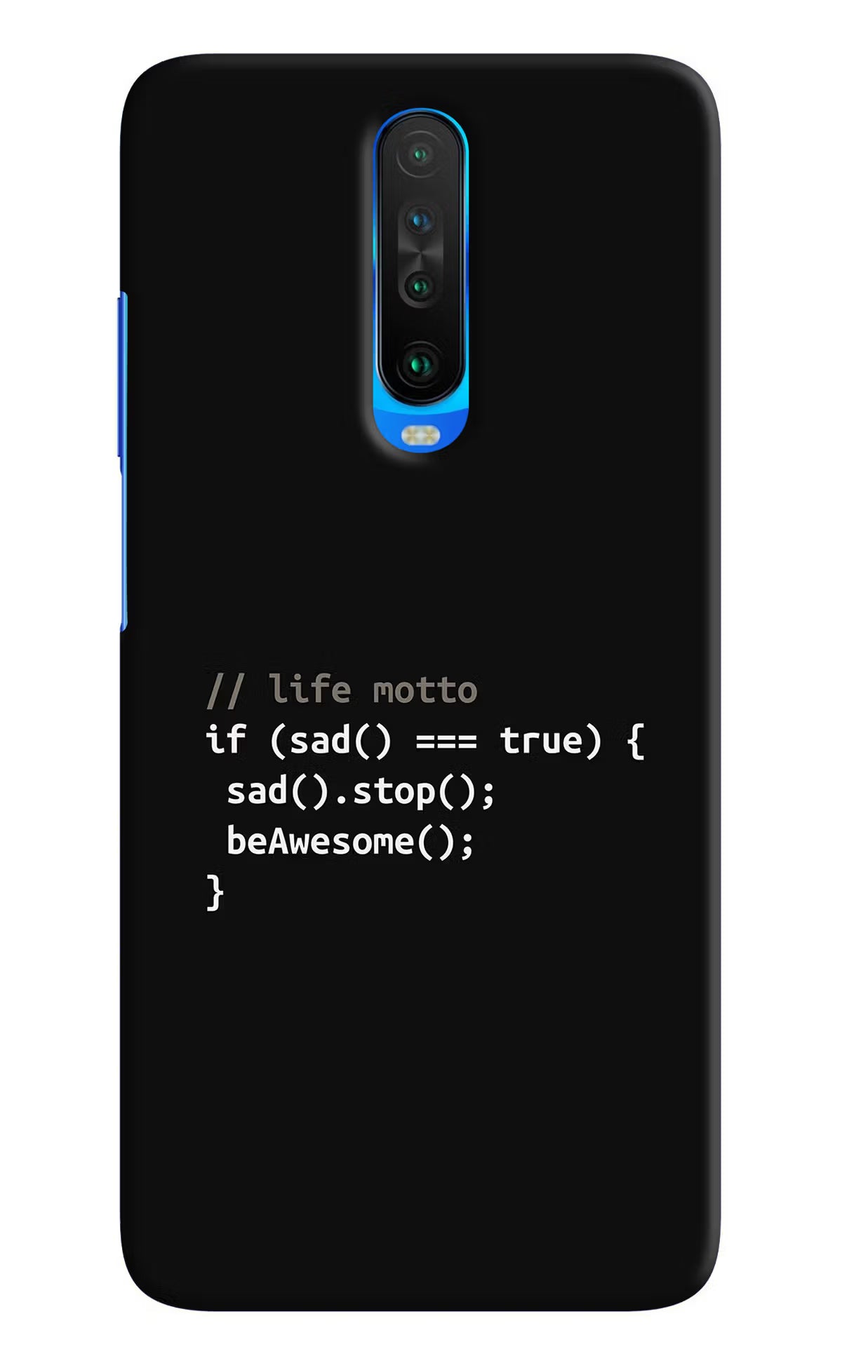 Life Motto Code Poco X2 Hard Case Back Cover by Casekaro