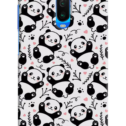 Cute Panda Poco X2 Hard Case Back Cover by Casekaro