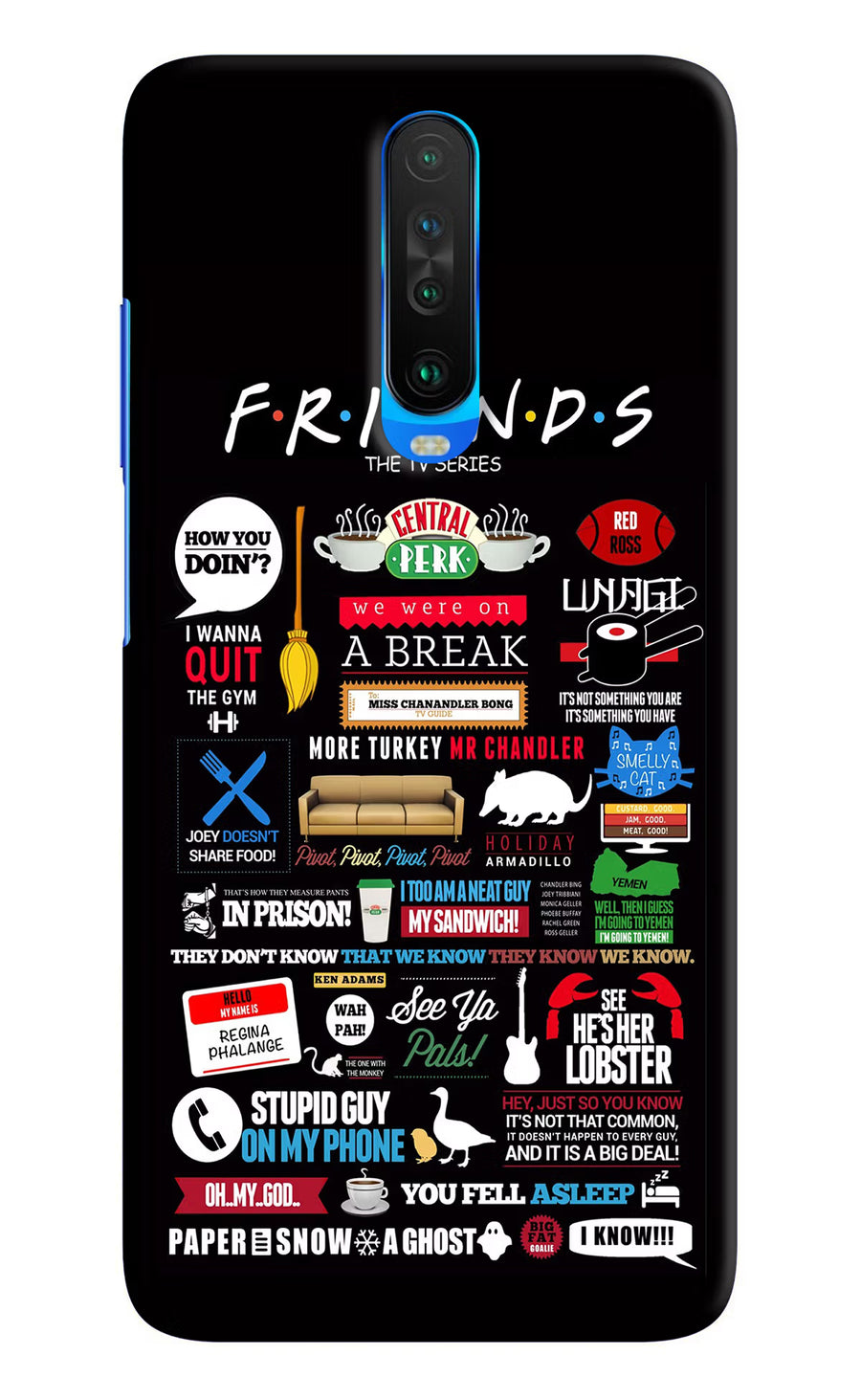 FRIENDS Poco X2 Back Cover, Hard case