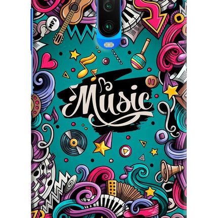 Music Graffiti Poco X2 Hard Case Back Cover by Casekaro