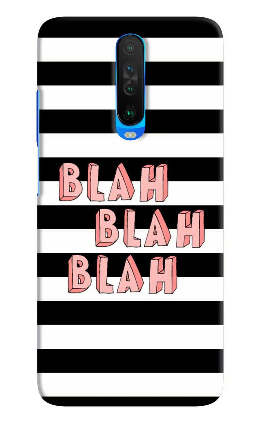 Blah Blah Blah Poco X2 Back Cover, Hard case
