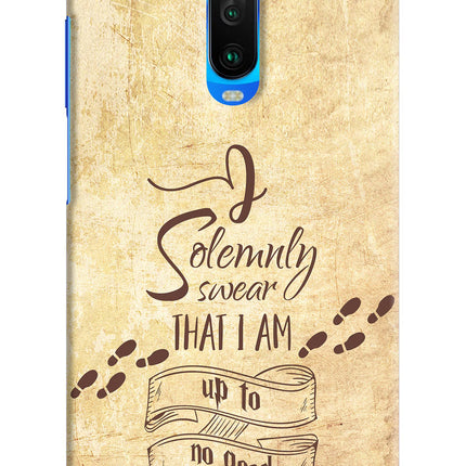 I Solemnly swear that i up to no good Poco X2 Hard Case Back Cover by Casekaro