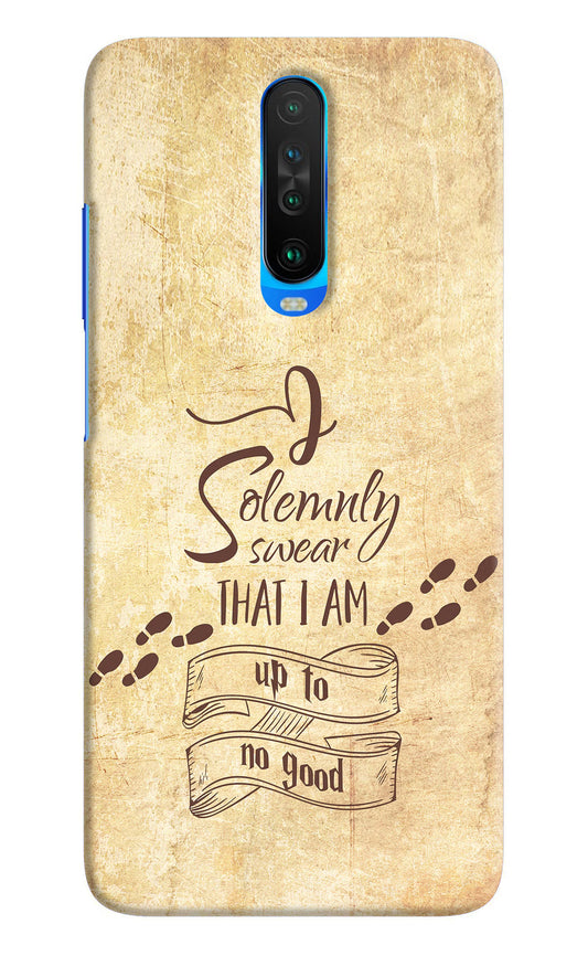 I Solemnly swear that i up to no good Poco X2 Hard Case Back Cover by Casekaro
