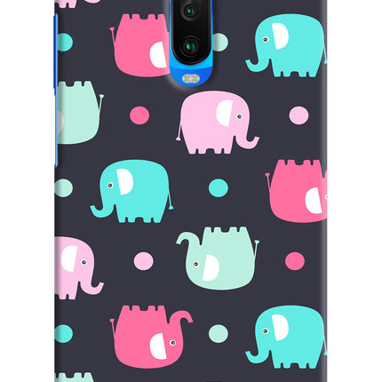 Elephants Poco X2 Hard Case Back Cover by Casekaro