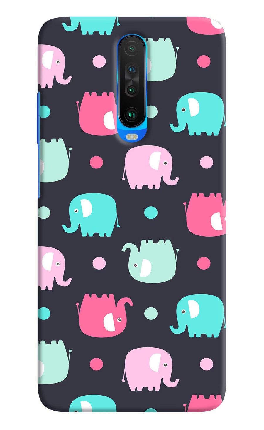 Elephants Poco X2 Back Cover, Hard case