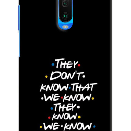 FRIENDS Dialogue Poco X2 Hard Case Back Cover by Casekaro