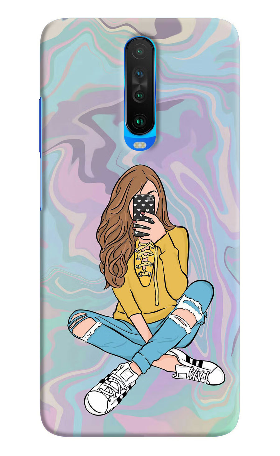 Selfie Girl Poco X2 Back Cover, Hard case