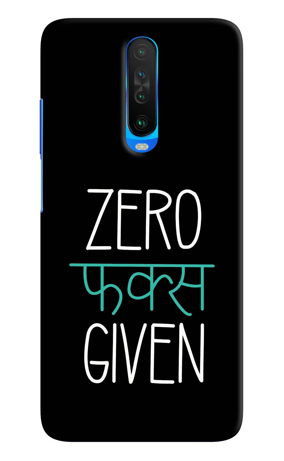 Zero Fucks Given Poco X2 Hard Case Back Cover by Casekaro
