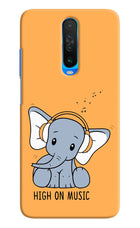 High On Music Poco X2 Hard Case Back Cover by Casekaro