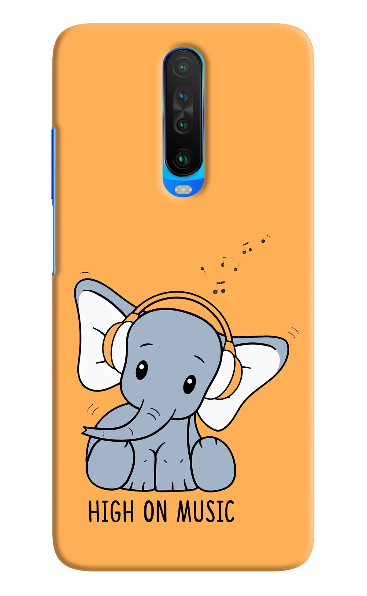 High On Music Poco X2 Hard Case Back Cover by Casekaro