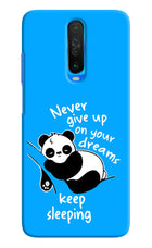 Keep Sleeping Poco X2 Hard Case Back Cover by Casekaro