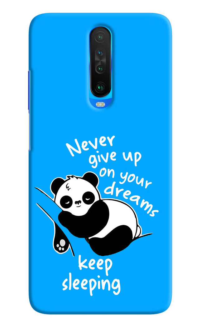 Keep Sleeping Poco X2 Hard Case Back Cover by Casekaro