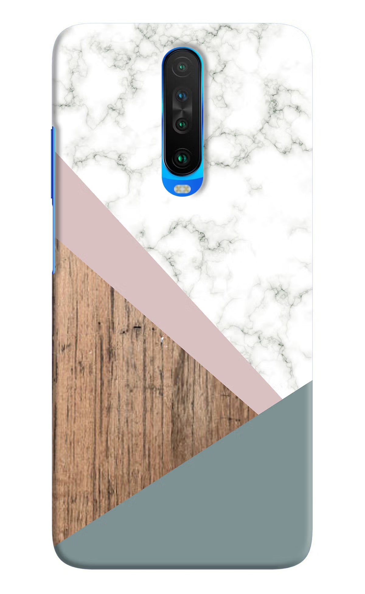 Marble wood Abstract Poco X2 Hard Case Back Cover by Casekaro