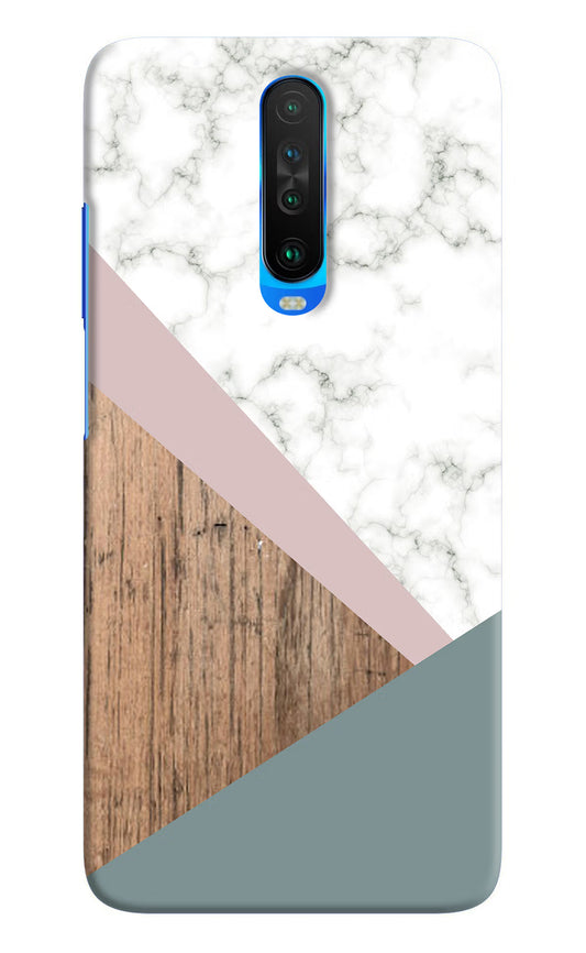 Marble wood Abstract Poco X2 Hard Case Back Cover by Casekaro
