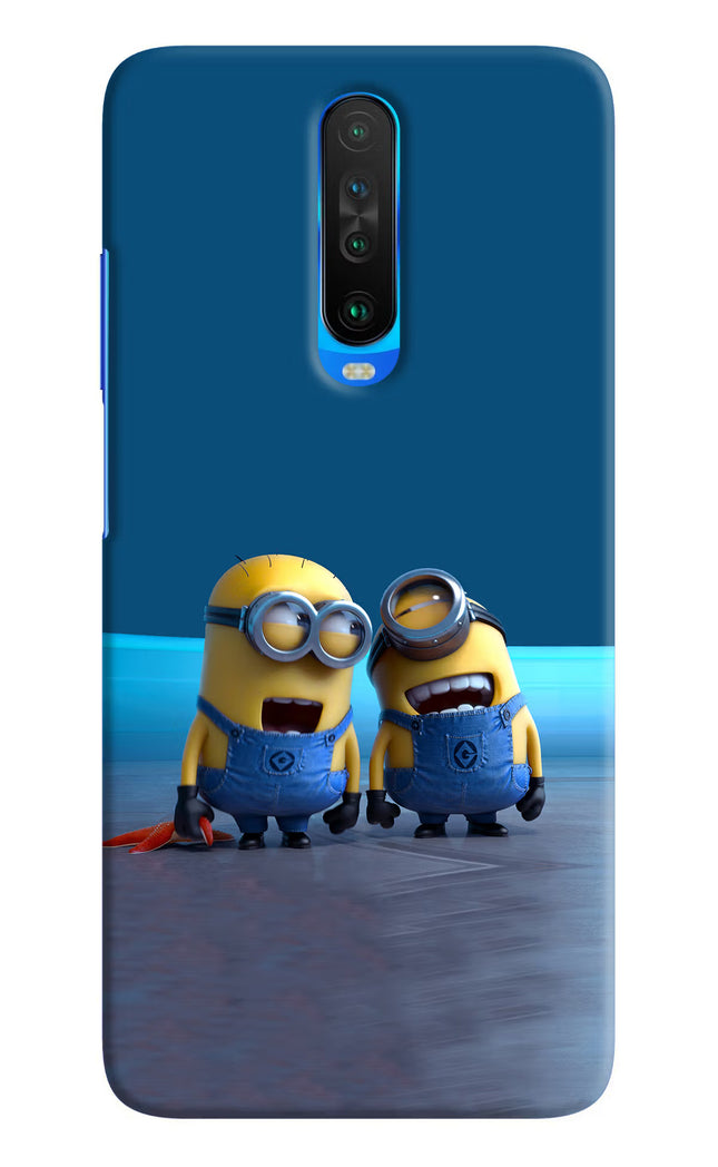 Minion Laughing Poco X2 Hard Case Back Cover by Casekaro
