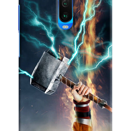 Thor Hammer Mjolnir Poco X2 Hard Case Back Cover by Casekaro
