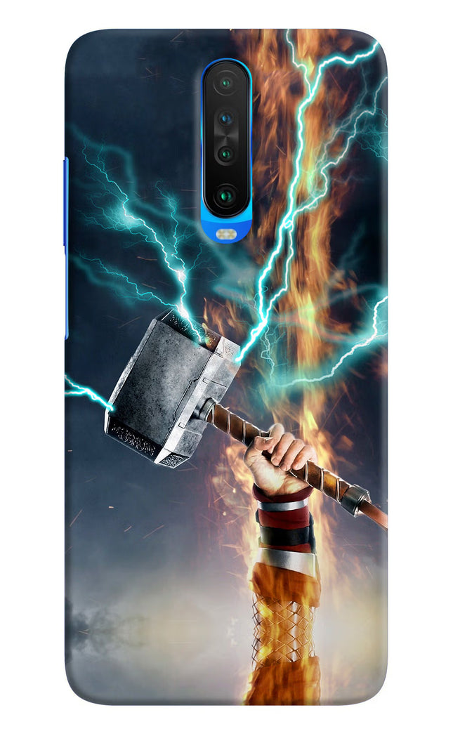 Thor Hammer Mjolnir Poco X2 Hard Case Back Cover by Casekaro