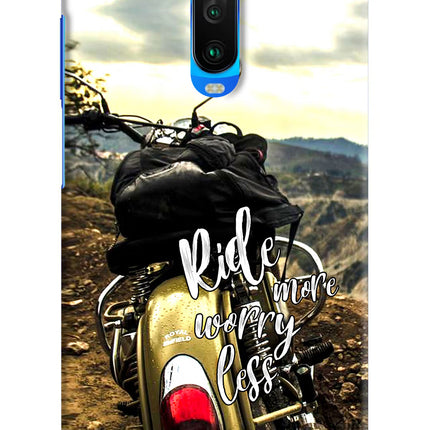 Ride More Worry Less Poco X2 Hard Case Back Cover by Casekaro