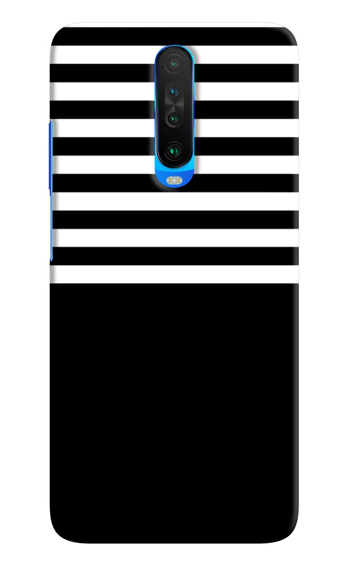 Black and White Print Poco X2 Hard Case Back Cover by Casekaro