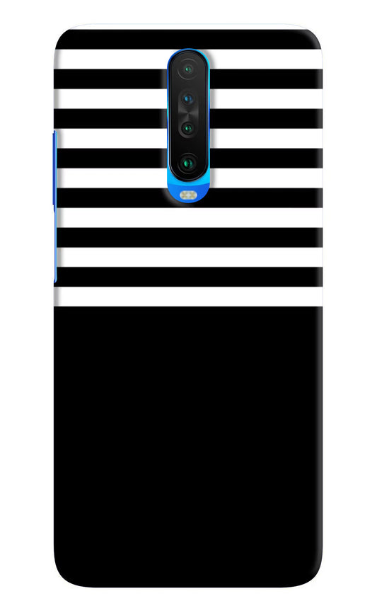 Black and White Print Poco X2 Hard Case Back Cover by Casekaro