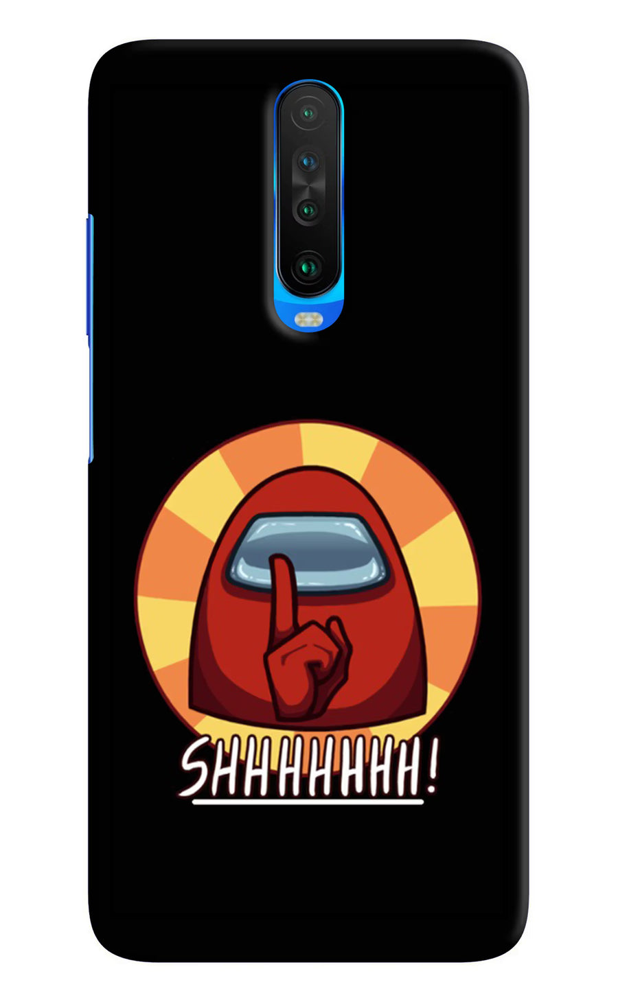 Among Us Shhh! Poco X2 Back Cover, Hard case