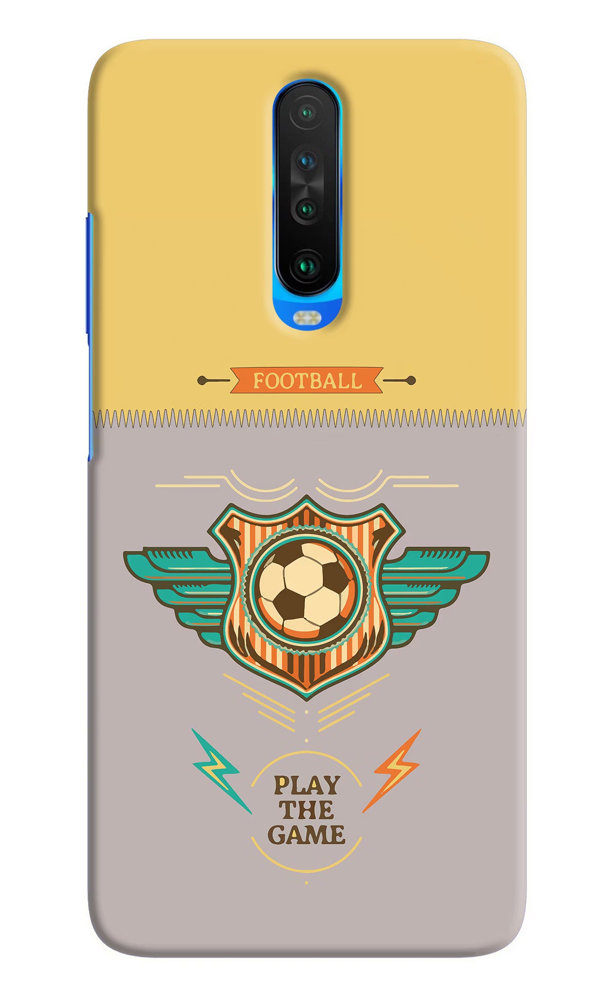 Football Poco X2 Hard Case Back Cover by Casekaro