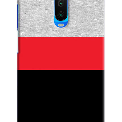 Tri Color Pattern Poco X2 Hard Case Back Cover by Casekaro