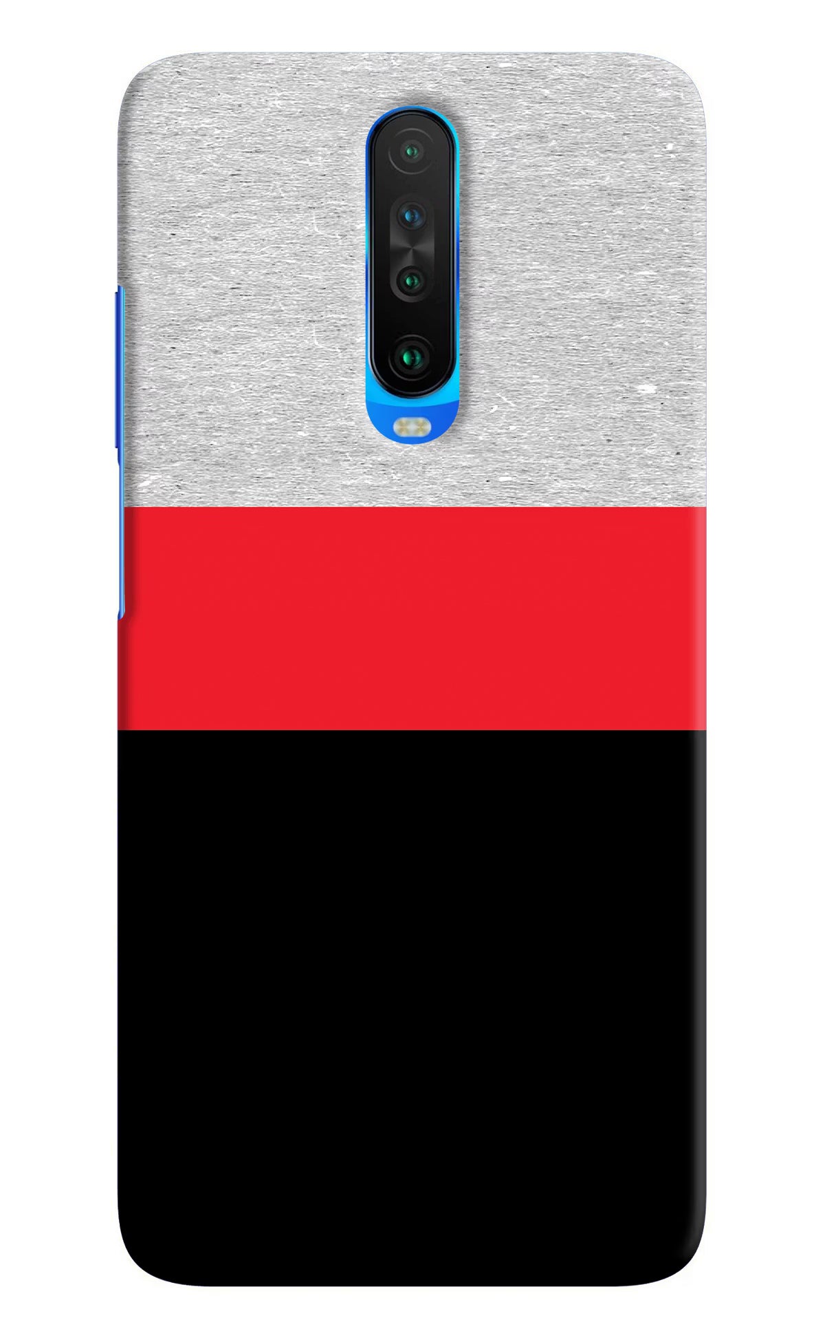 Tri Color Pattern Poco X2 Hard Case Back Cover by Casekaro